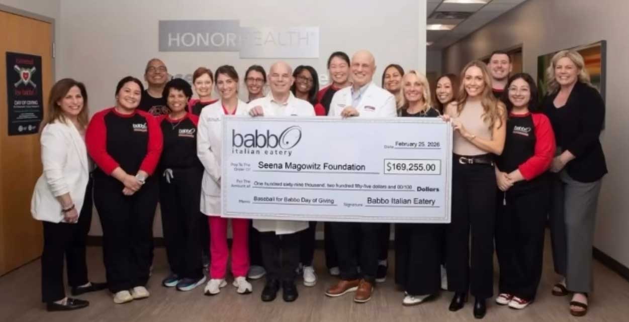 Babbo Day of Giving 2026 check presentation